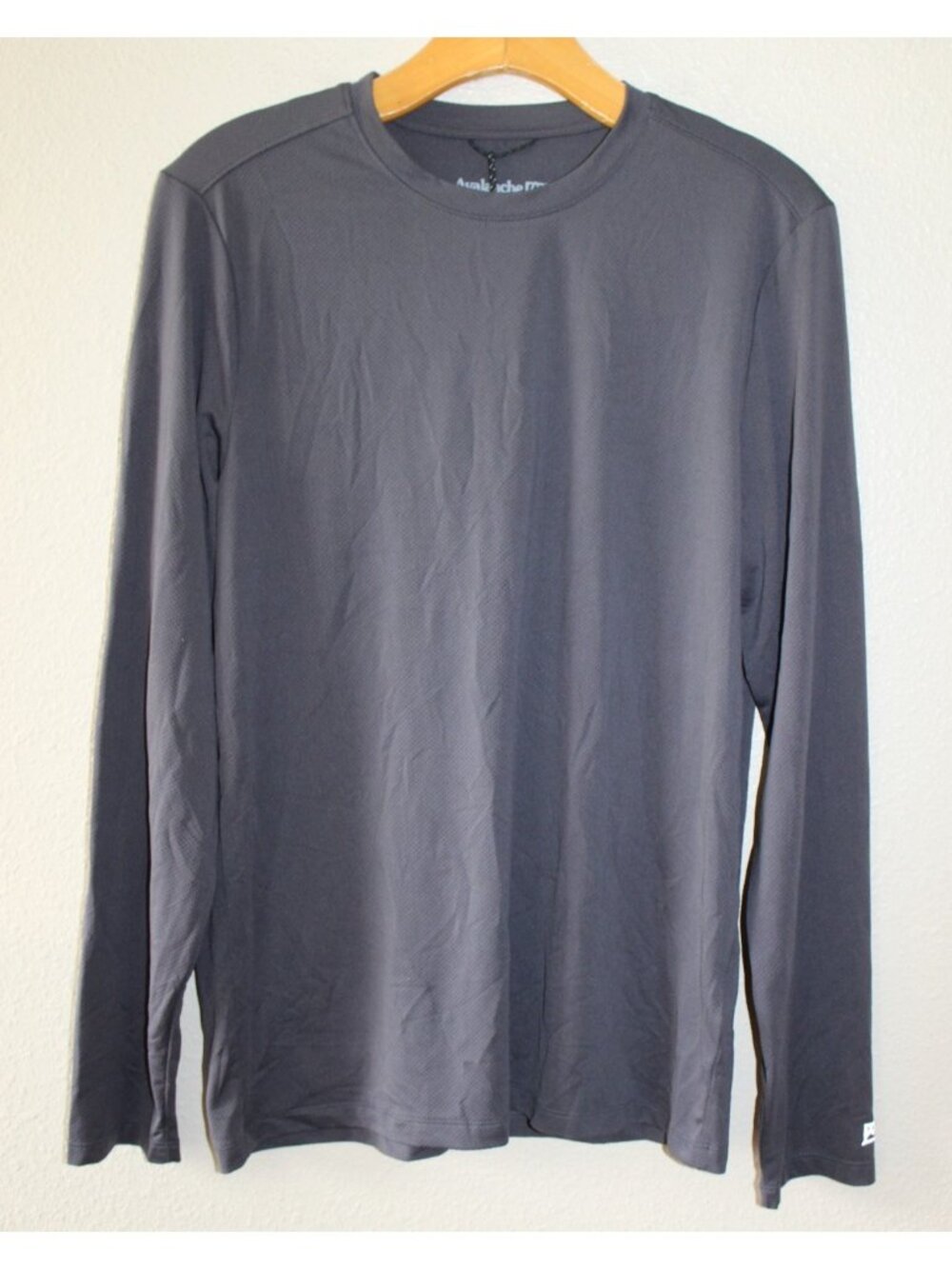 Avalanche Mens Dark Grey Long Sleeve Crew Neck Pullover Shirt M NWT